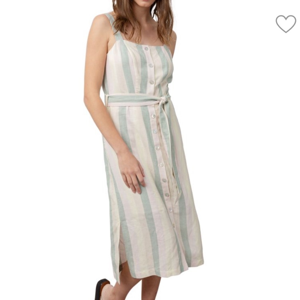 RAILS Clement Striped Belted Dress Summer XS *FLAW*